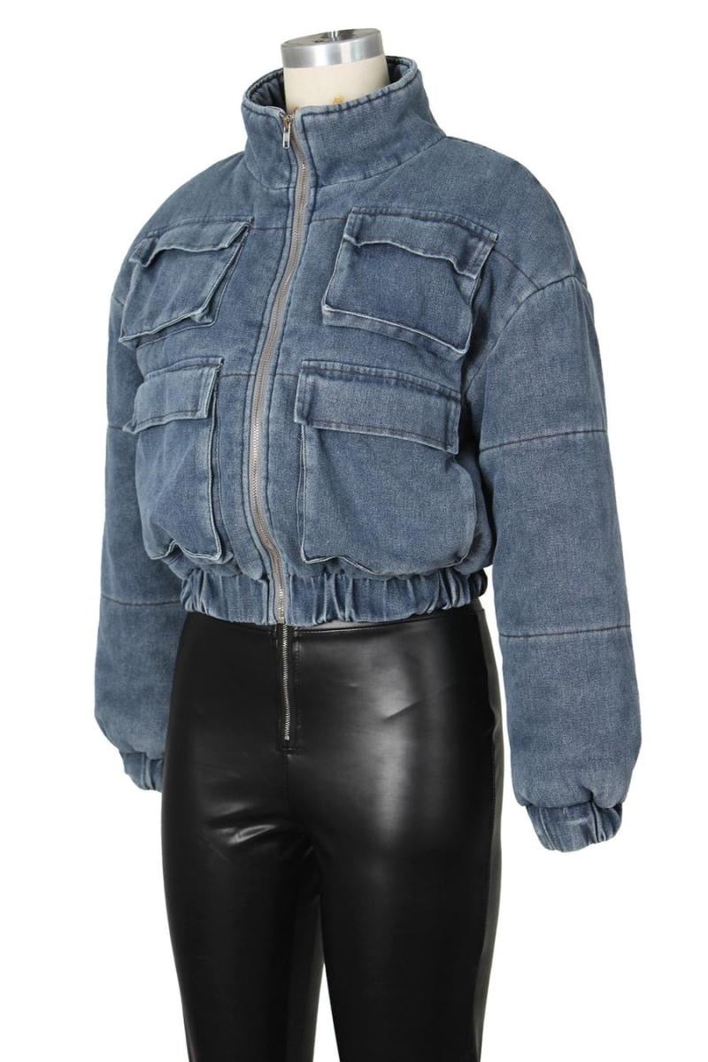 Denim Puffer Jacket