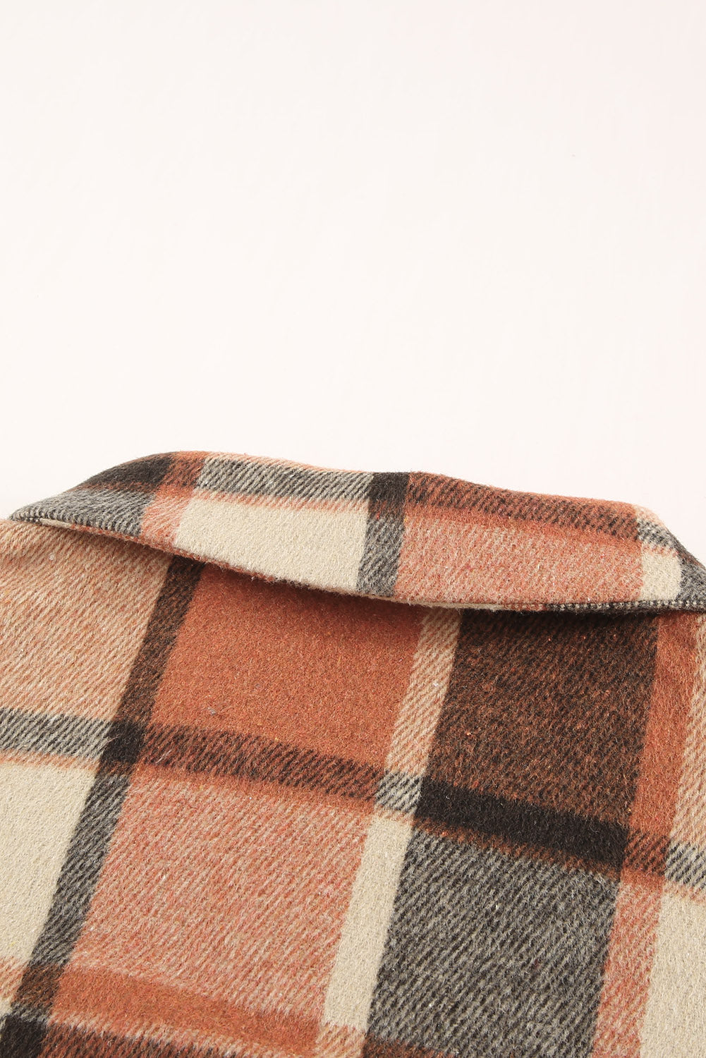 Red and Grey Button Up Flannel Plaid Shacket