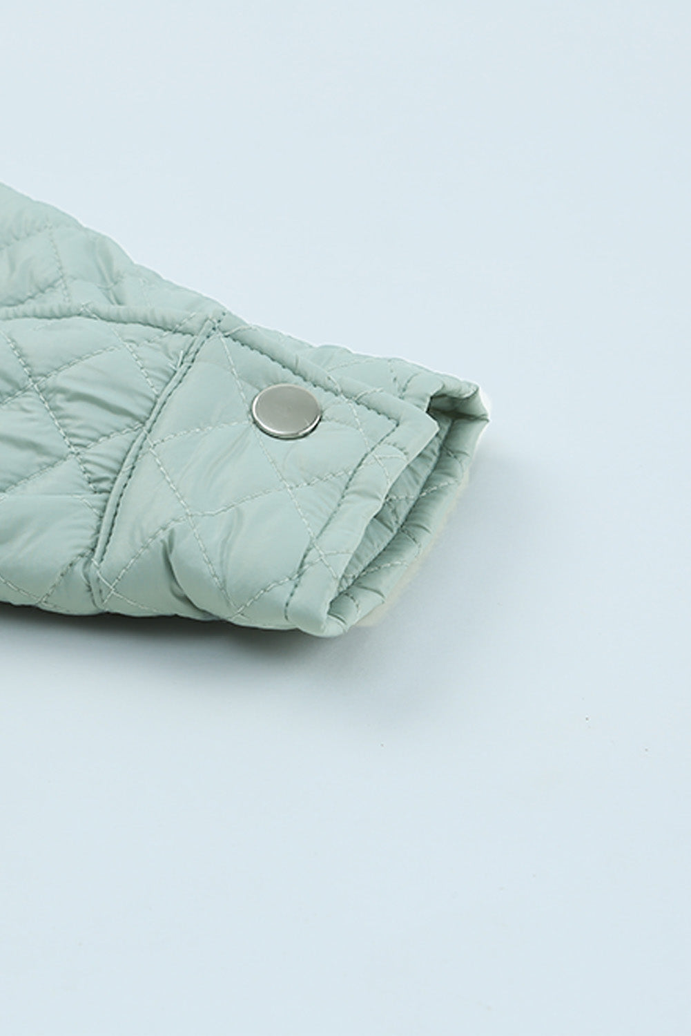 Gray Quilted Pocketed Zip Up Cropped Jacket