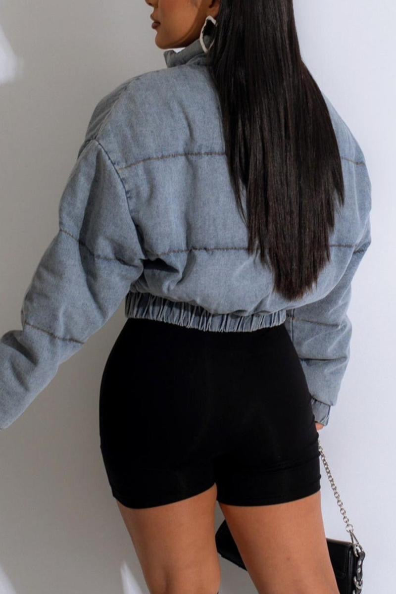 Denim Puffer Jacket