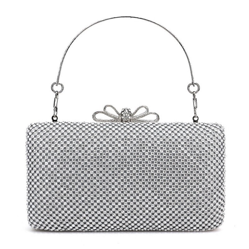 Bow Lock Buckle Clutch with handle