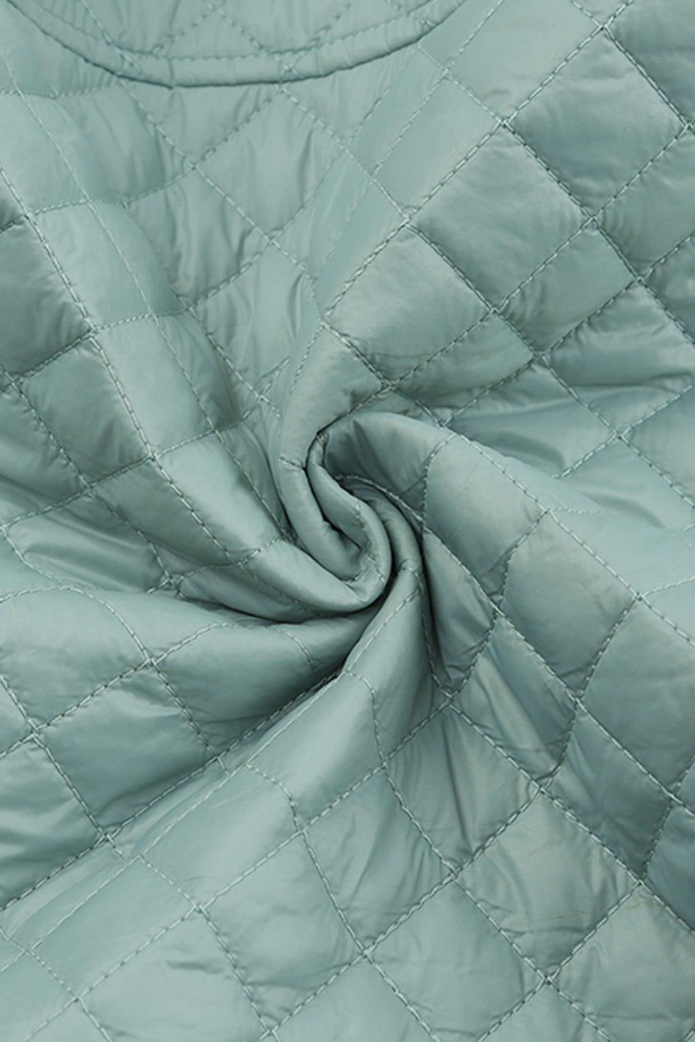 Gray Quilted Pocketed Zip Up Cropped Jacket