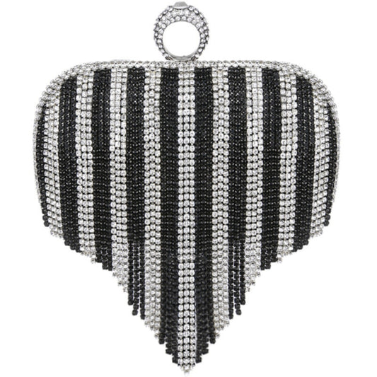 Rhinestone Tassel Clutch (Wide Tassels)