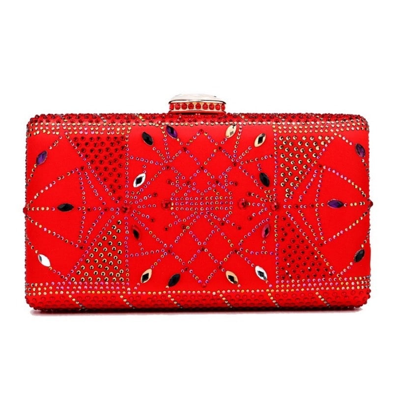 Multi color Rhinestone Clutch