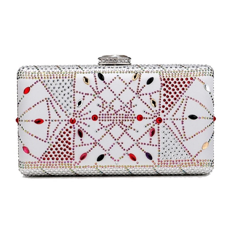 Multi color Rhinestone Clutch