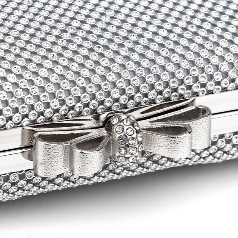 Bow Lock Buckle Clutch with handle