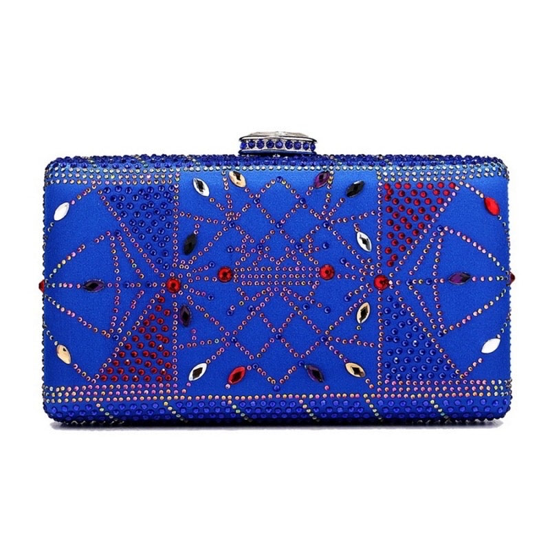 Multi color Rhinestone Clutch