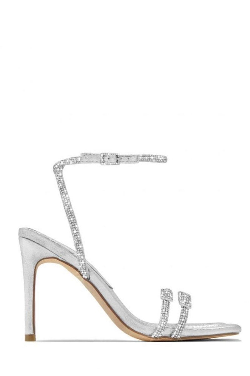 2-Buckle Rhinestone Heel