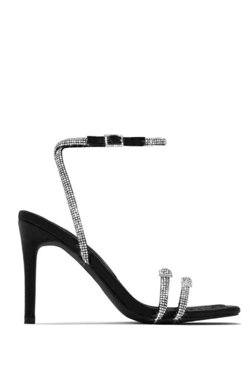 2-Buckle Rhinestone Heel