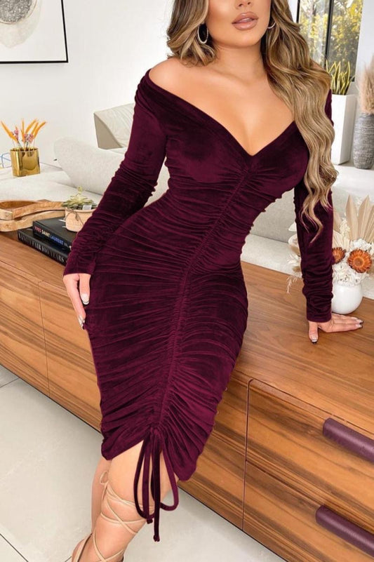 Velvet Bodycon Dress