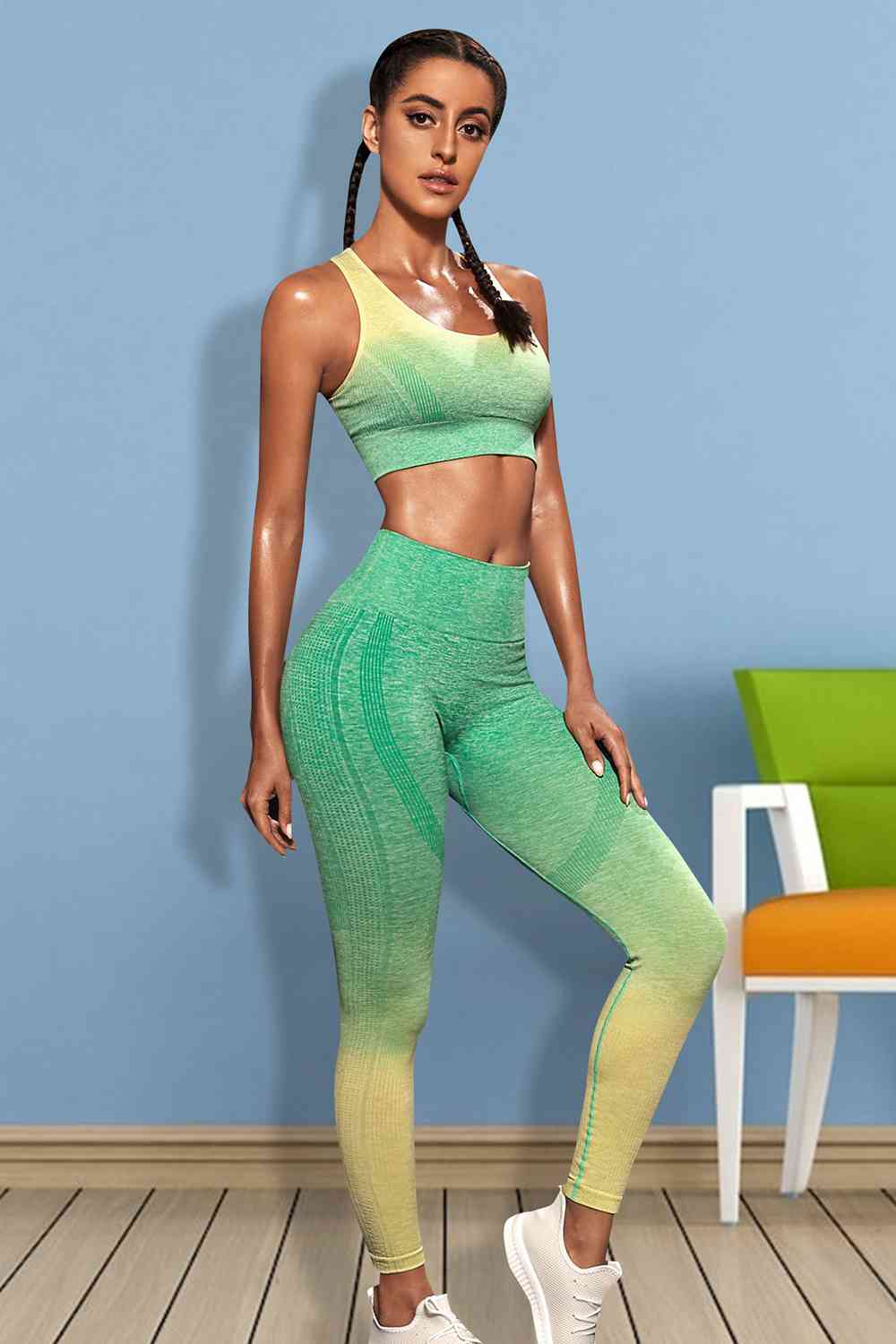 Gradient Sports Tank and Leggings Set